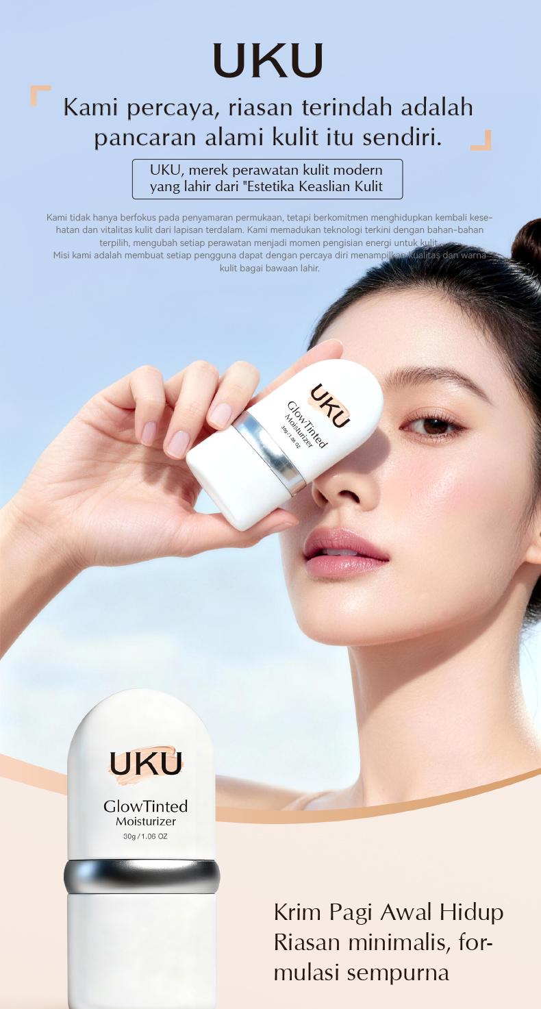 UKU 6-in-1 Retinol Cream 【BPOM Certified】 - Niacinamide + Pro-Xylane + Ceramide NP, brightens skin tone, conceals imperfections, multi-effect makeup primer.