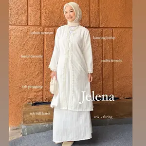 [READY STOCK] JELENA MELAYU TUNIK / ONE SET ROK) RENDA LEBARAN Setelan Fashion