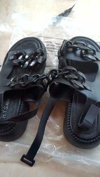 Product Review of Sandal Gunung Karet kekinian Motif Rantai Wanita Anti Slip Jelly Sendal from a** 0