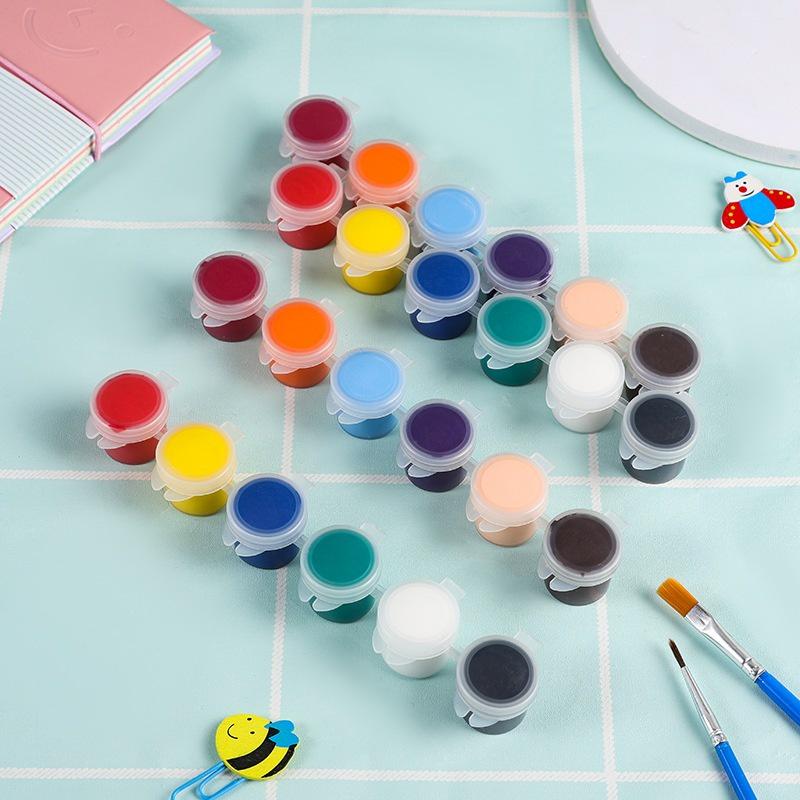 Best 1 Set Cat Lukis Akrilik Mini Ukuran 3ml Isi 6 Warna 12 Warna Cat Akrilik Kanvas Lukisan Kanvas Cat Cat Akrilik 2