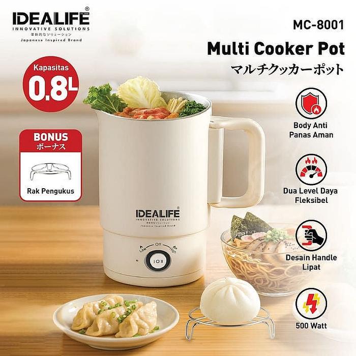 Gambar IDEALIFE - Multi Cooker Pot - Panci Multi Fungsi (MC-8001) dari IDEALIFE ONLINE STORE Kota Administrasi Jakarta Utara Tokopedia