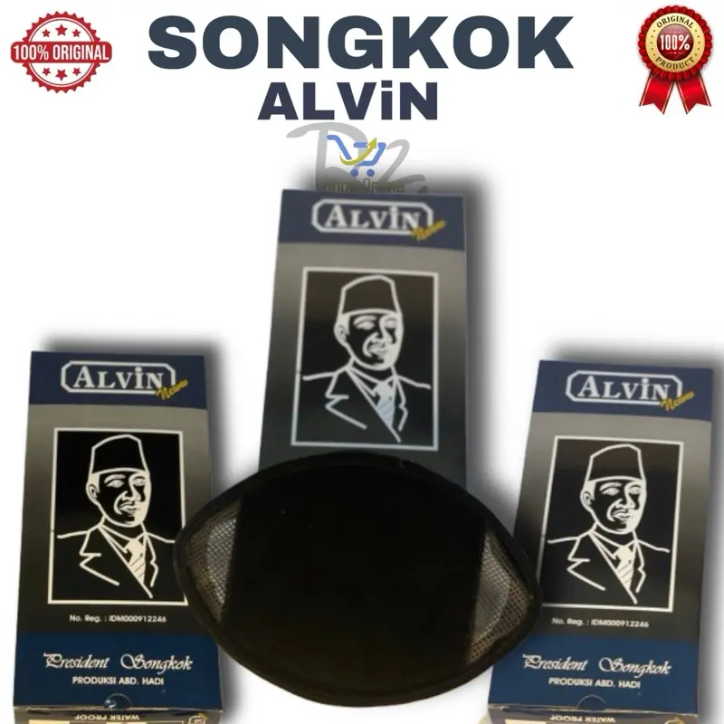 Songkok ALVIN Peci Hitam Polos untuk Lebaran - Muslim