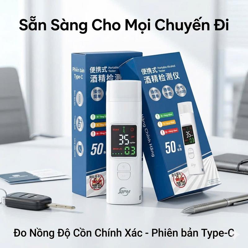Máy đo nồng độ cồn tiện lợi nhanh chóng