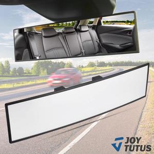JOYTUTUS Universal 11.81 Inch Panoramic Convex Rearview Mirror, Interior Clip-on Wide Angle Rear View Mirror to Reduce Blind Spot Effectively for Car SUV Trucks