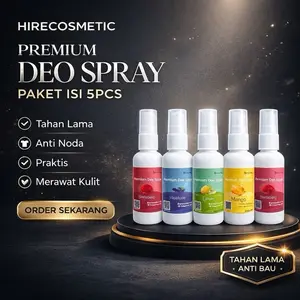 [PAKET 5BOTOL] Deodorant Tawas Spray 60ML Cair Alami BPOM