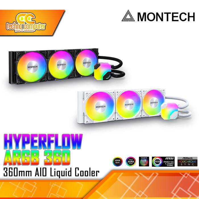 Gambar CPU COOLER MONTECH HYPERFLOW ARGB 360 - 360mm AIO Liquid Cooler dari Techno Computer Bali Kota Denpasar Tokopedia