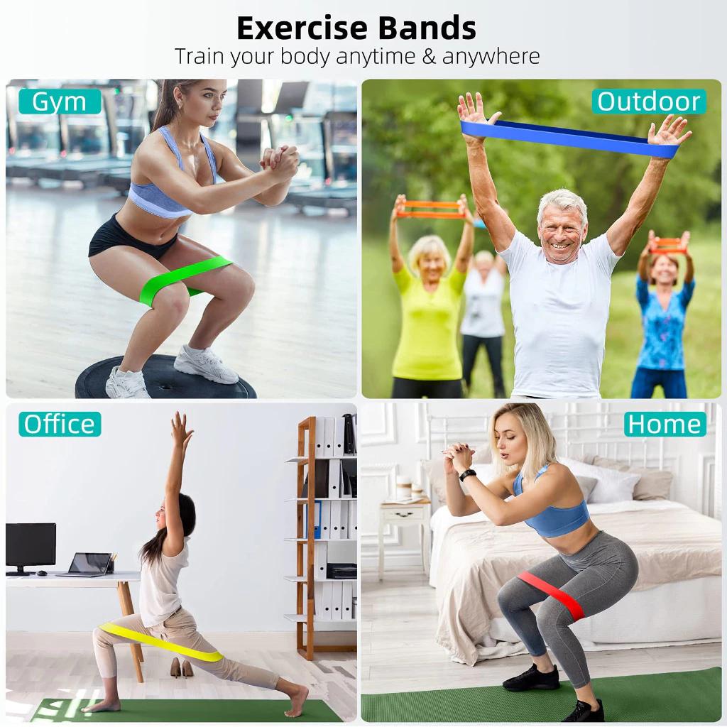 Resistance Bands Yoga Sport Exercise Elastic Fitness Bands Ideal 5 Different Levels Resistance Bands