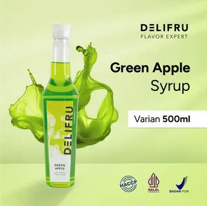 Syrup Green Apple Delifru 500 ml - Sirup Apel Hijau Premium