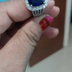 JDK Cincin Safir 5 Karat Bertatahkan Perak 925 Wanita Emas