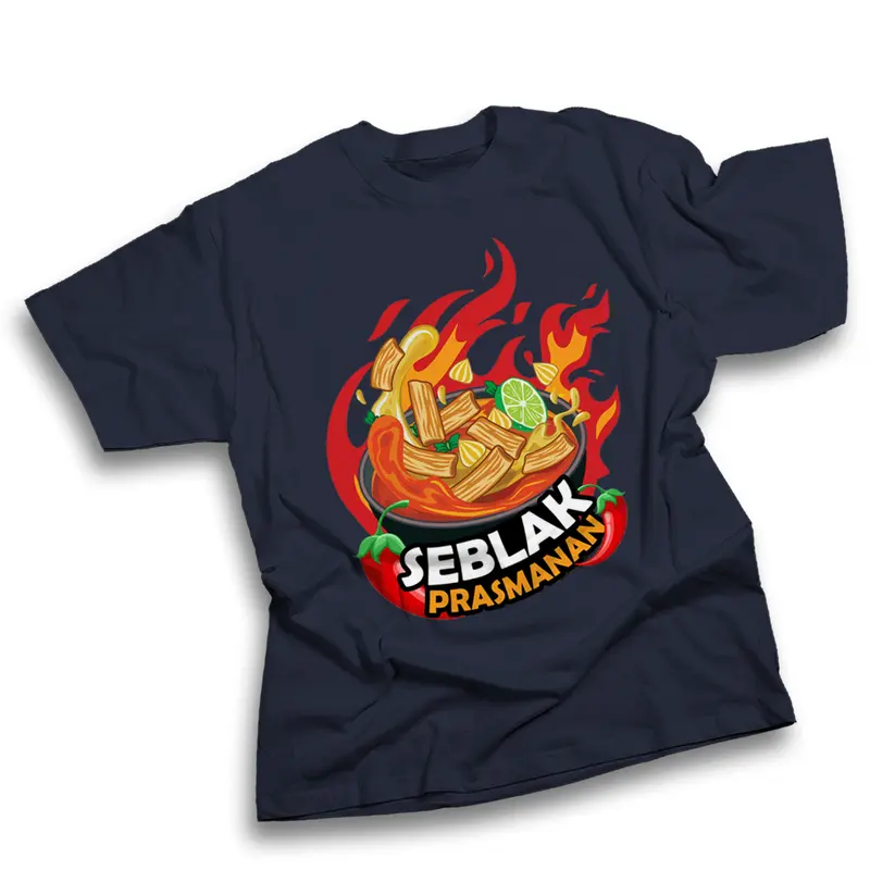 Kaos SEBLAK PRASMANAN Tshirt baju distro cotton combed 30s UNISEX KAOS WARUNG SEBLAK Pria Oblong Katun Sablon unsiex sesuai gambar 2