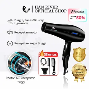 [COD]HAN RIVER HRHD01BK Hair dryer 800W/Pengering rambut dengan wewangian hairdryer rambut  Pengering Rambut Termurah Daya tinggi