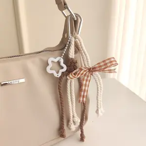 Bag Charm Ribbon Pita Tali katun Gantungan Tas Macrame Keychain Tumbler Charm Lucu Aestetik Seri 12