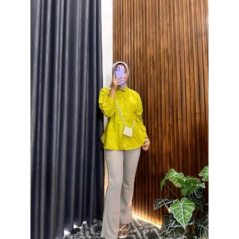 Product Introduction of ￼Ss Galery Luna top long slevee - Atasan wanita katun Premium Lemon Oversize Standar 2