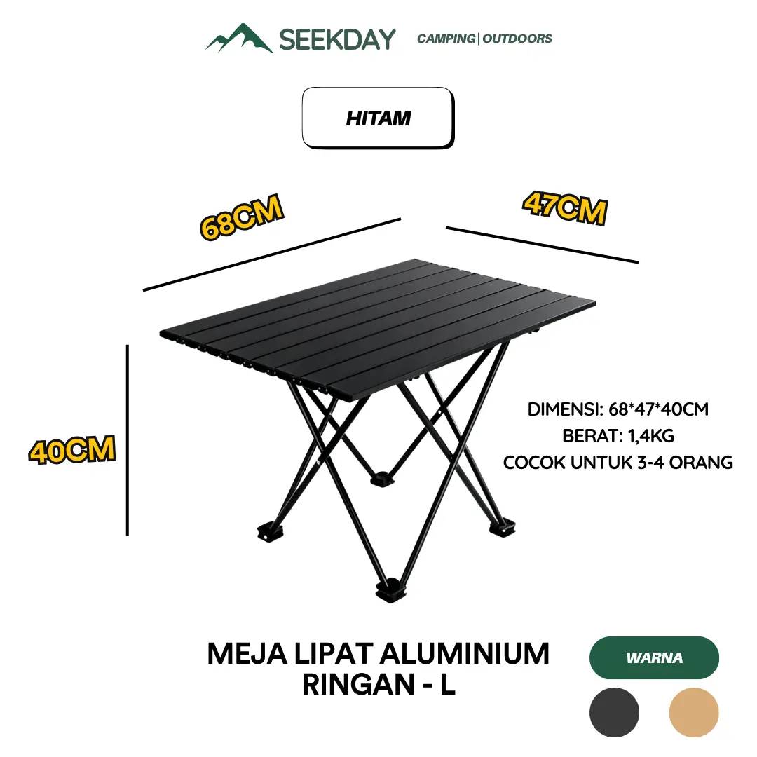 Hitam - L - 68cm