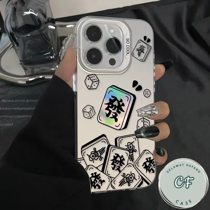 Casing ponsel bermotif mahjong keberuntungan cocok untuk Redmi A1 8 9 9A 9C 10 10C 12 12C NOTE 8 NOTE 8 PRO NOTE 9 NOTE 9s/9 PRO Note 10/10s4G Note 10Pro4G Note11 Pro Note 124G NOTE 125G POCO M4/M5 5G Poco X3/Poco X Pro Poco X3 NF POCO X5 POCO