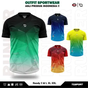 TQSPORT Jersey DIAMON Baju Olahraga PRIA Wanita Senam Fitnes Zumba Cewek Pakaian Lari Gym Kaos