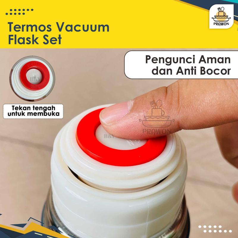 Termos Vacuum Flask / Botol Minum Cangkir Set 500 ml 2