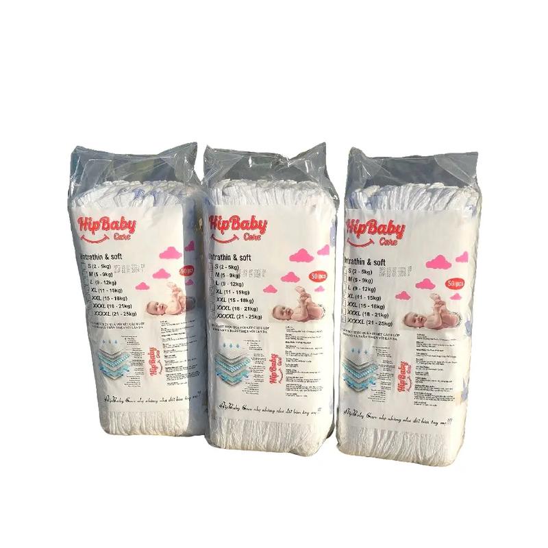 combo 150 miếng bỉm Hipbaby care loại 1 bỉm đủ size S M L XL 2XL 3XL,bỉm quần dán hipgiga nâng cấp Cho Bé