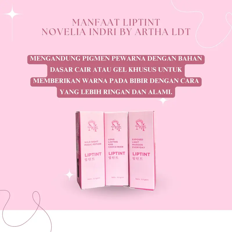 [NOVELIA INDRI BY ARTHA LDT] NEW PRODUCT LIPTINT VARIAN EXPOSED LIGHT MAROON EVERYDAY  Lipstick Gloss Pewarna 2