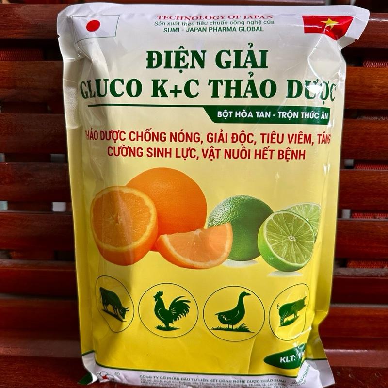 Điện giải gluco K+C thảo dược: Chống nóng, giải độc, vật nuôi khoẻ