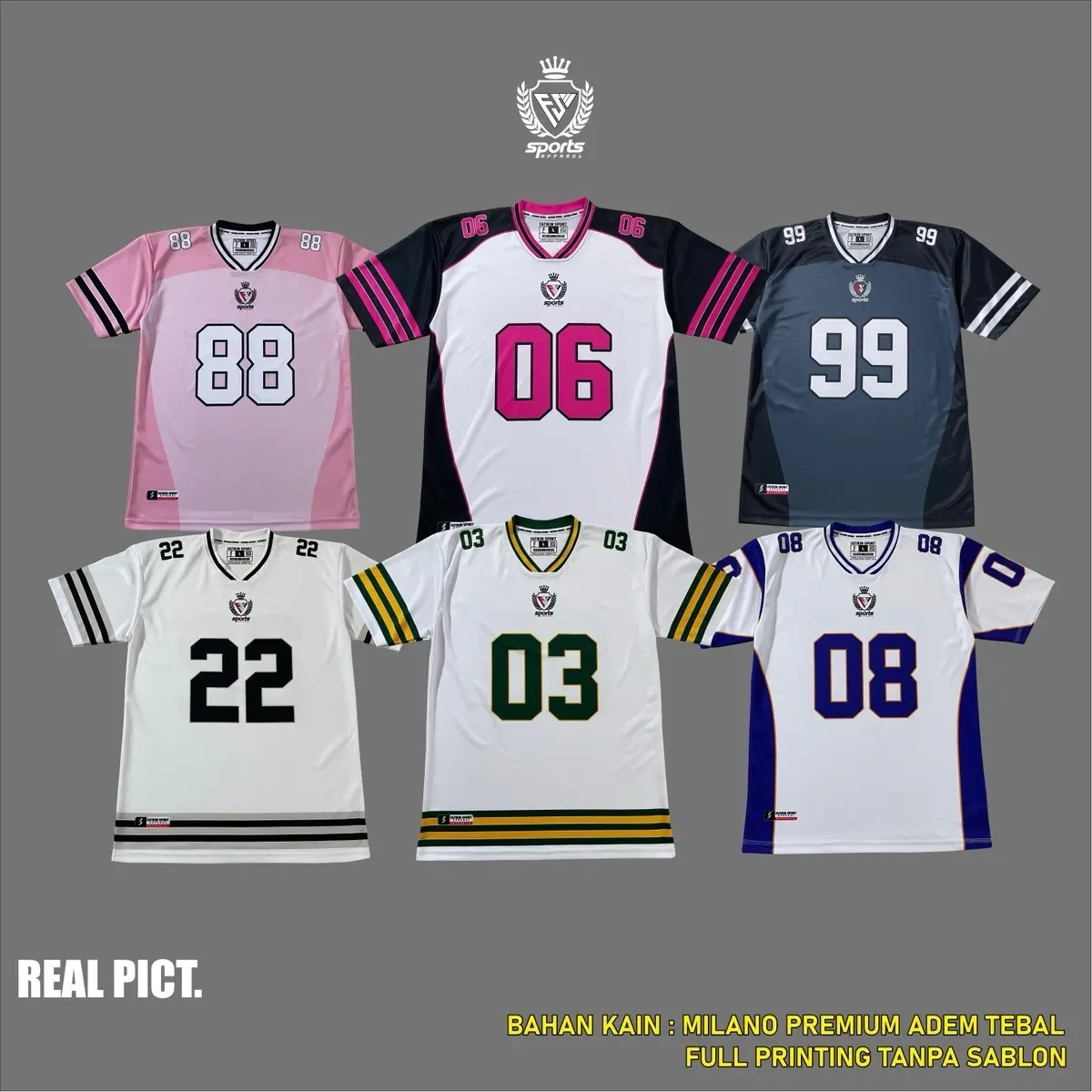 Jersey Streetwear : Jersey Rugby / Retro / Casual / Vintage / NFL
