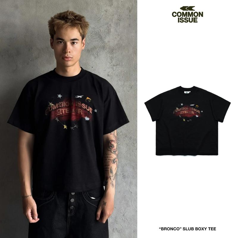 Áo Thun Form Boxy "BRONCO” Chất Vải Slub Premium Cotton | Common Issue
