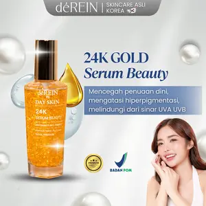 DEREIN 24K Pure Gold Ampoule Serum  - Propolis Royal Jelly Mencerahkan Memudarkan Bekas Jerawat