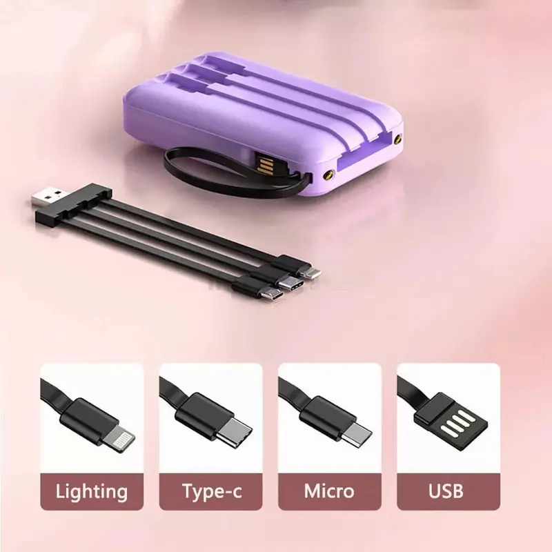 Powerbank 60000 mAh Mini Size With 4 USB Fast Charging Lightweight LED Display Power Bank 1