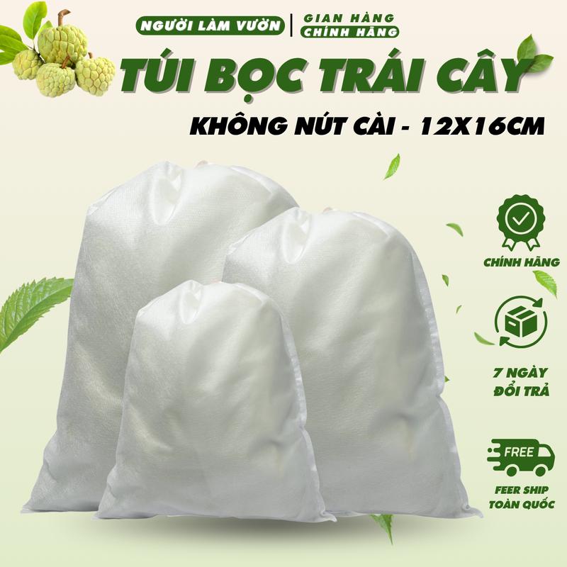 100 Túi 12x16cm Túi Bọc Trái Cây Ổi, Xoài, Na, Dưa To Có Dây Buộc