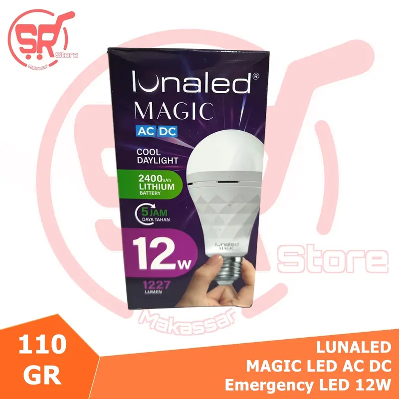 Lampu LED Emergency JAVOTEC / LUNALED MAGIC Bohlam LED Emergency / Lampu LED Darurat / Lampu LED Cerdas JAVOTEC & Merk Lainnya  ( SR Store MKS / SR Store Makassar ) lamp 4