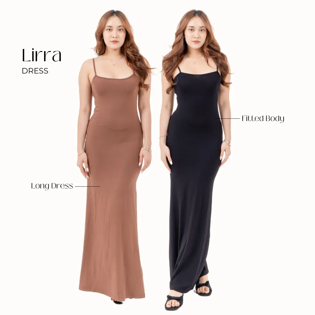[GURLBUCKET] Lirra Dress  / Long Dress / Spandex "Pakaian Wanita"