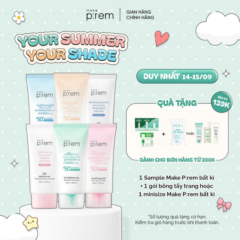 Make P:rem Kem chống nắng Make P:rem theo từng da 50ml SPF+ PA++++