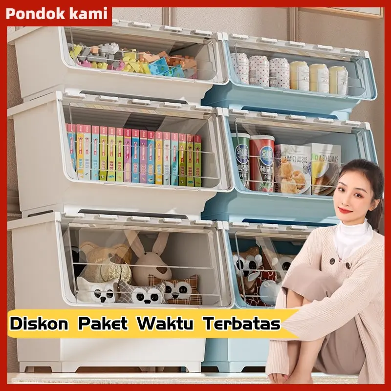 ✦Storage box Plastik multi-fungsi ︱Container box kebutuhan sehari-hari ︱Kotak penyimpanan Mainan Perlengkapan Mandi  Bumbu  Makanan Ringan︱Organizer box Berdiri Bebas