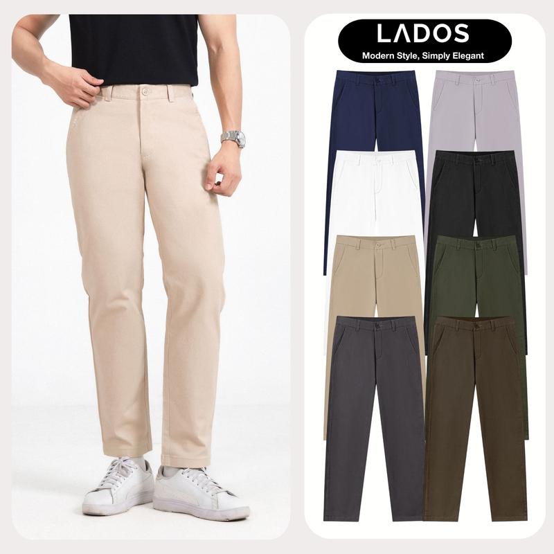 Quần Kaki Nam LADOS - 14069 - Chất Kaki Cotton Cao Cấp, Form Slimfit Tôn Dáng, Dễ Phối Đồ, Phong Cách Trẻ Trung