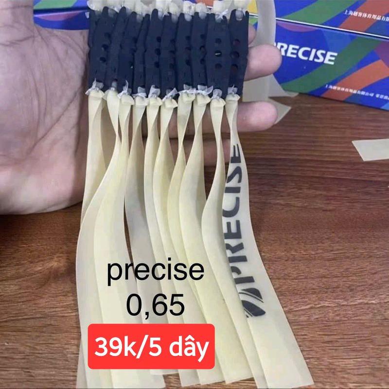bộ 5 Dây thun bắn bi dài 15cm và 20cm dày 0,65mm TRẮNG precise khổ 13mm×19mm thun bắn ná