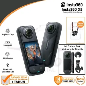 Insta360 X5 Motorcycle Bundle 8K 360 Action Camera Insta 360 One X5 Action Cam Garansi Resmi ori....