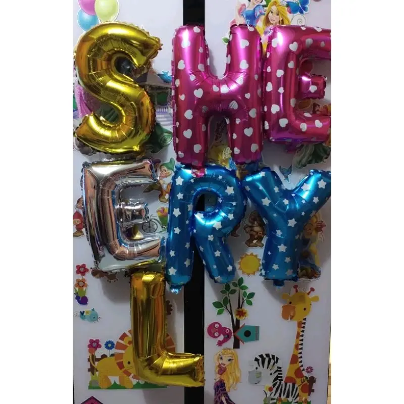 BALON FOIL HURUF ULANG TAHUN BALON KARAKTER HURUF BALON BIRTHDAY Gold Pink