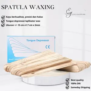 Spatula Waxing Beanwax Stick Wax Stickwax Jumbo Waxtula BeanWax Sugarwax Stik Kayu Wood Wooden Kit Alat Bantu Oles Pengoles Premium Tongue Depressor Halus Es Krim Ice Cream Besar