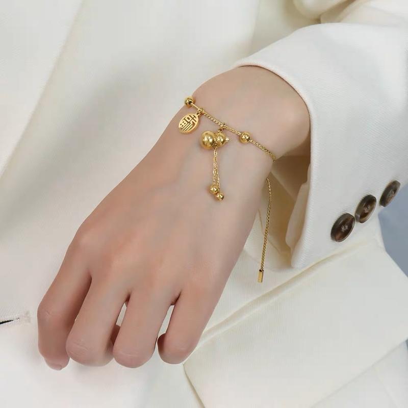 Product Introduction of 【 48 Styles】 Titanium Steel Gold Bracelet ,  Not Fade Bracelet for Women Stainless Bracelet Rose Gold Accessories 44