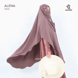 Alfajar - Khimar Bandana (Khiban) ALENA Bahan Anti UV Free Cadar Tali