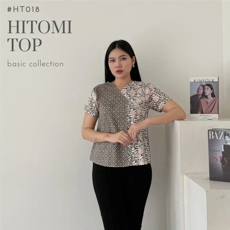[ REAL PICT] HITOMI TOP ATASAN BATIK 0