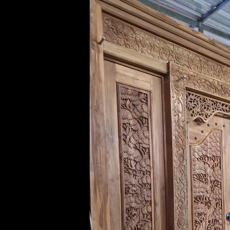 Pintu gebyok minimalis modern Kayu 0