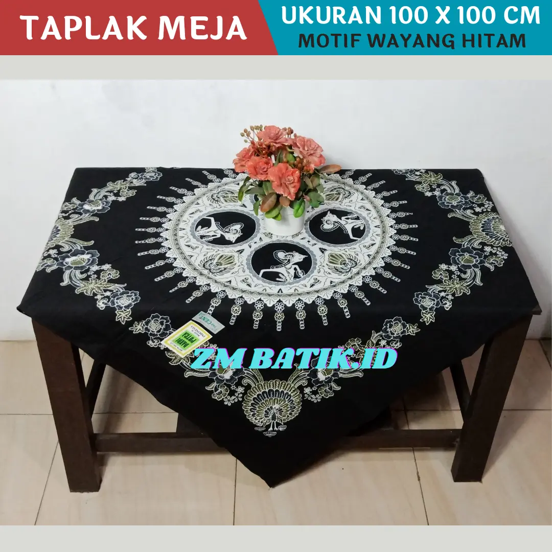 TAPLAK MEJA TAMU TAPLAK MEJA GURU TAPLAK MEJA BATIK MOTIF WAYANG Taplak Meja Katun Linen