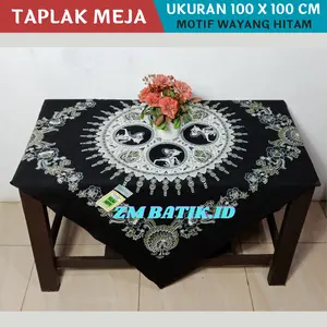 TAPLAK MEJA TAMU TAPLAK MEJA GURU TAPLAK MEJA BATIK MOTIF WAYANG Taplak Meja Katun Linen