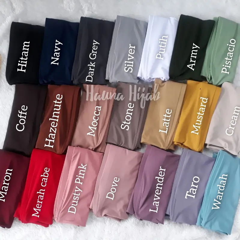 Jilbab Olahraga Jersey Super Premium Ukuran s Hauna Hijab - Simple dan Nyaman - Variasi, Muslim, Kerudung, Tebal, Katun, Stretch, Instan, Cantik 3