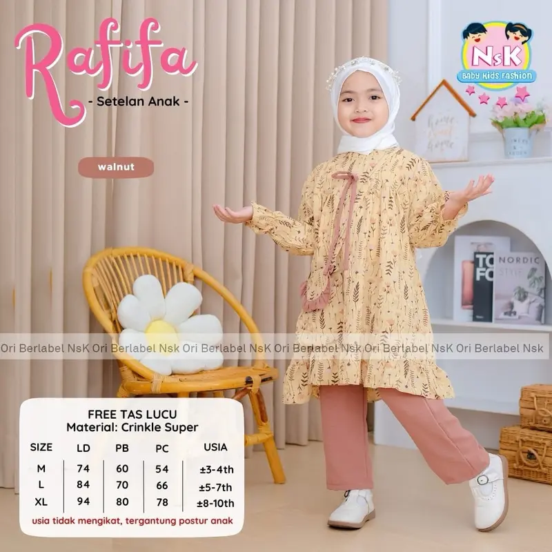 [Zillakids] FREE TAS•SETELAN ANAK PEREMPUAN SIZE M-XL USIA 3-10 th BAHAN CRINKLE PREMIUM BY NSK 3