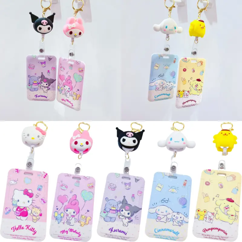 Adorable Sario Card Holder, Vibrant Colors And Cute Cartoon Design, Fits Various Cards And Keys