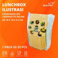 Gambar SEALPAK Lunchbox Kertas PE Dalam Tebal Food Grade | Motif Menu Ilustrasi | ISI 50 Pcs Pcs | Ukuran Large dari SEALPAK Kota Administrasi Jakarta Pusat 4 Tokopedia