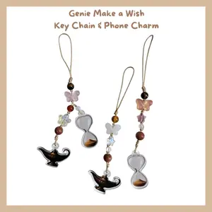 Phone Charm Magic Lamp, Make a Wish Korean Drama Suzy dan Kim Wo Bin. Gantungan Kunci dan Gantungan Hp Lanyard tas lucu barang keychain Genie