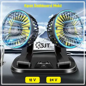 SJT - Kipas Angin Dasbor Mobil Car Fan 12 Volt Dapat Disesuaikan 360°